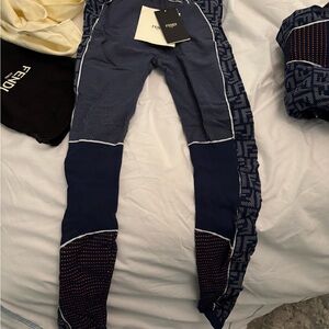 Fendi Blue Patterned Pants